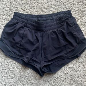 Black Lululemon Hotty hot shorts